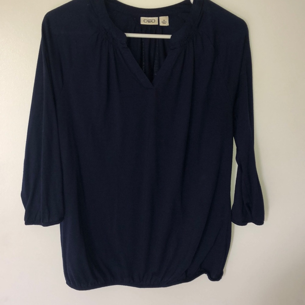 Navy 3 quarter sleeve top